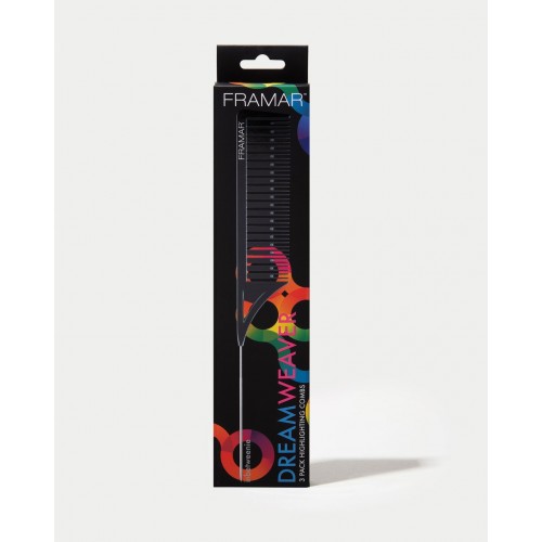 Framar Dreamweaver Comb - Set 3 buc piepteni Black