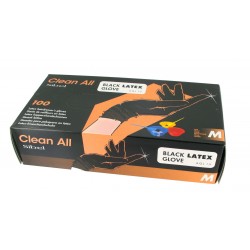 BLACK LATEX  Manusi unica folosinta negru 100 buc  - M